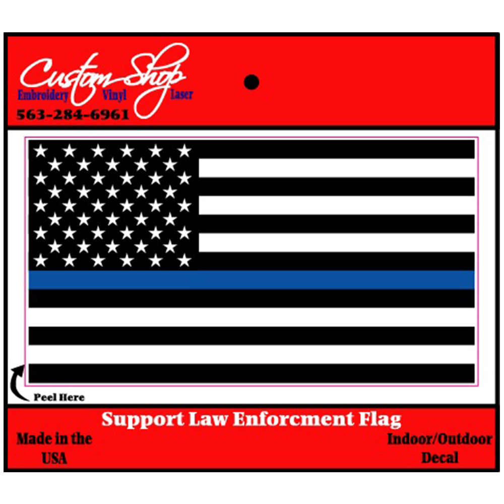 Support Law Enforcement Flag Decal