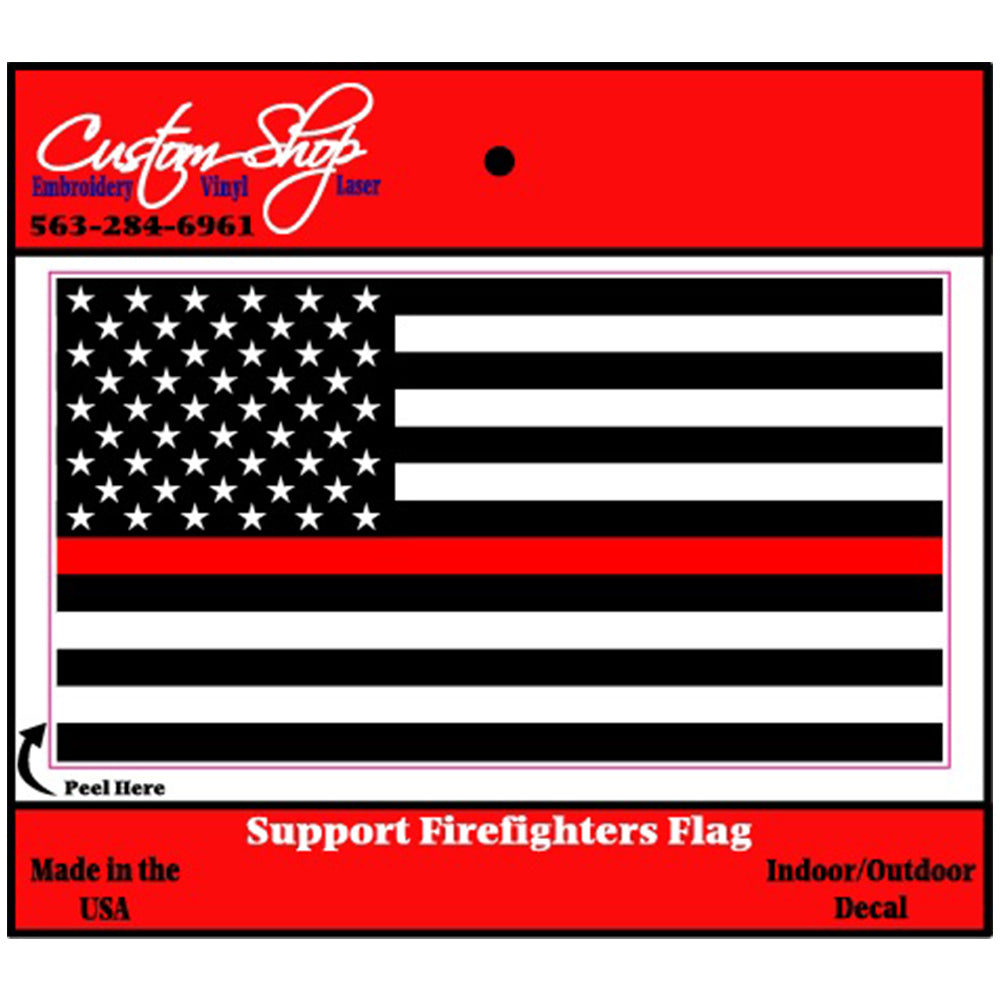 Support Fire Fighters Flag Decal