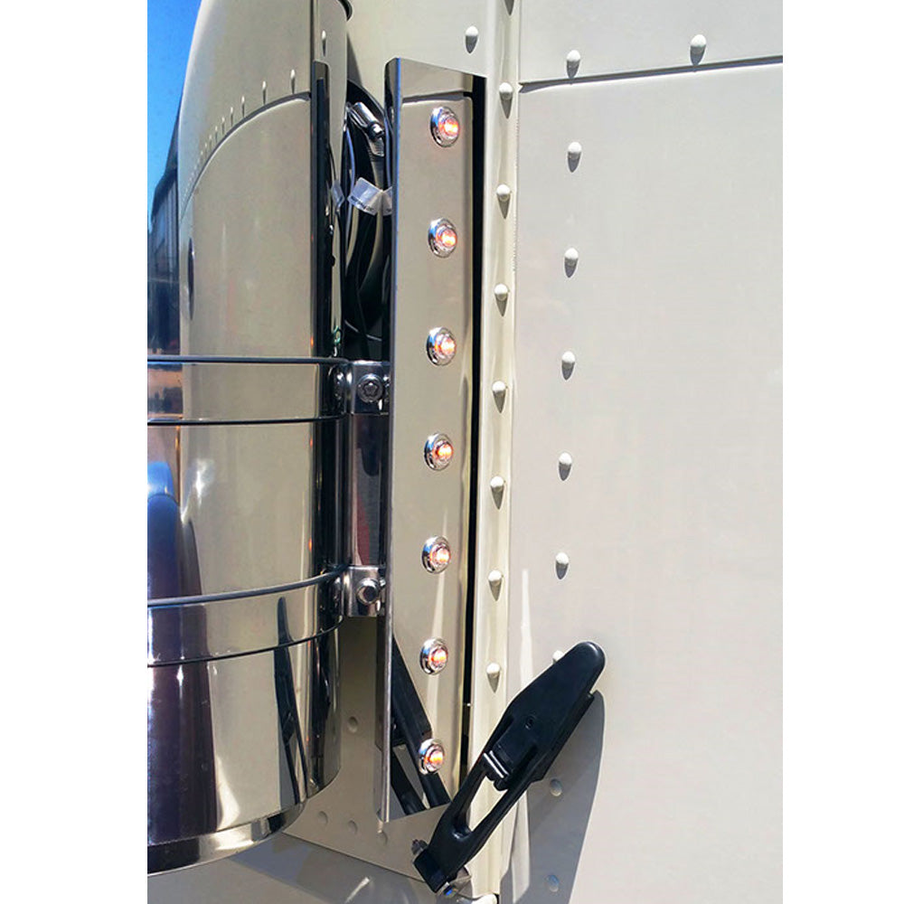 Peterbilt 379, 388, 389 Front Air Cleaner Panels 3/4" Amber Clear LEDs