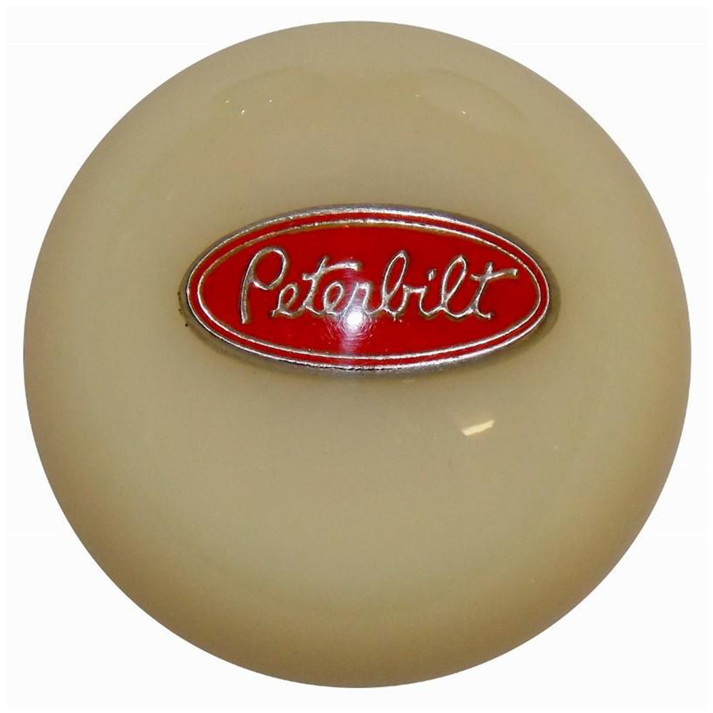 Ivory Peterbilt Emblem Shifter Knob