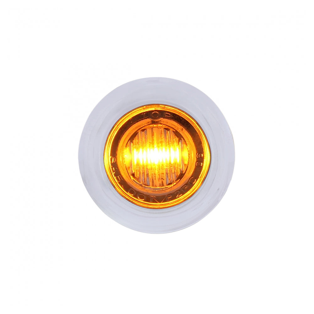 Amber/Clear 3 LED Dual Function Light Bezel & Washer