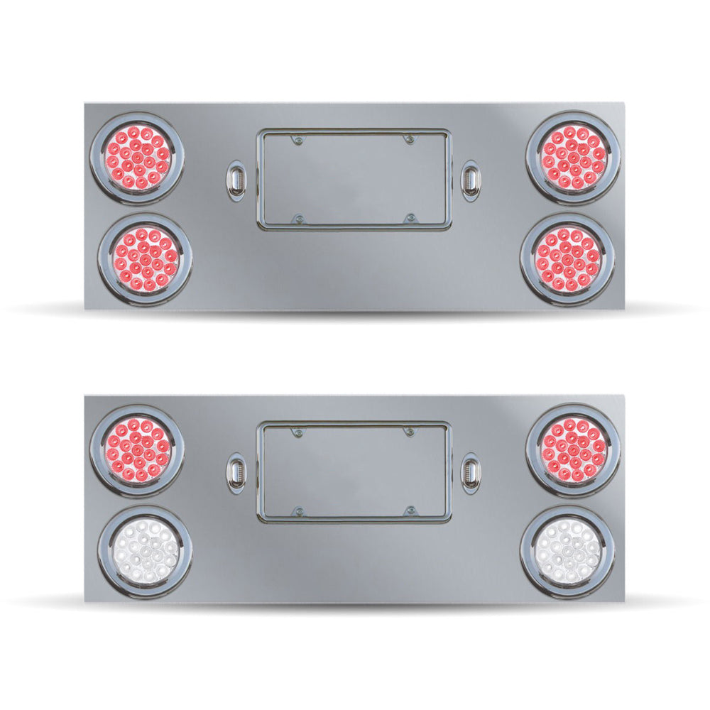 Stainless Steel Center Panel with 2 Dual Revolution Lights
