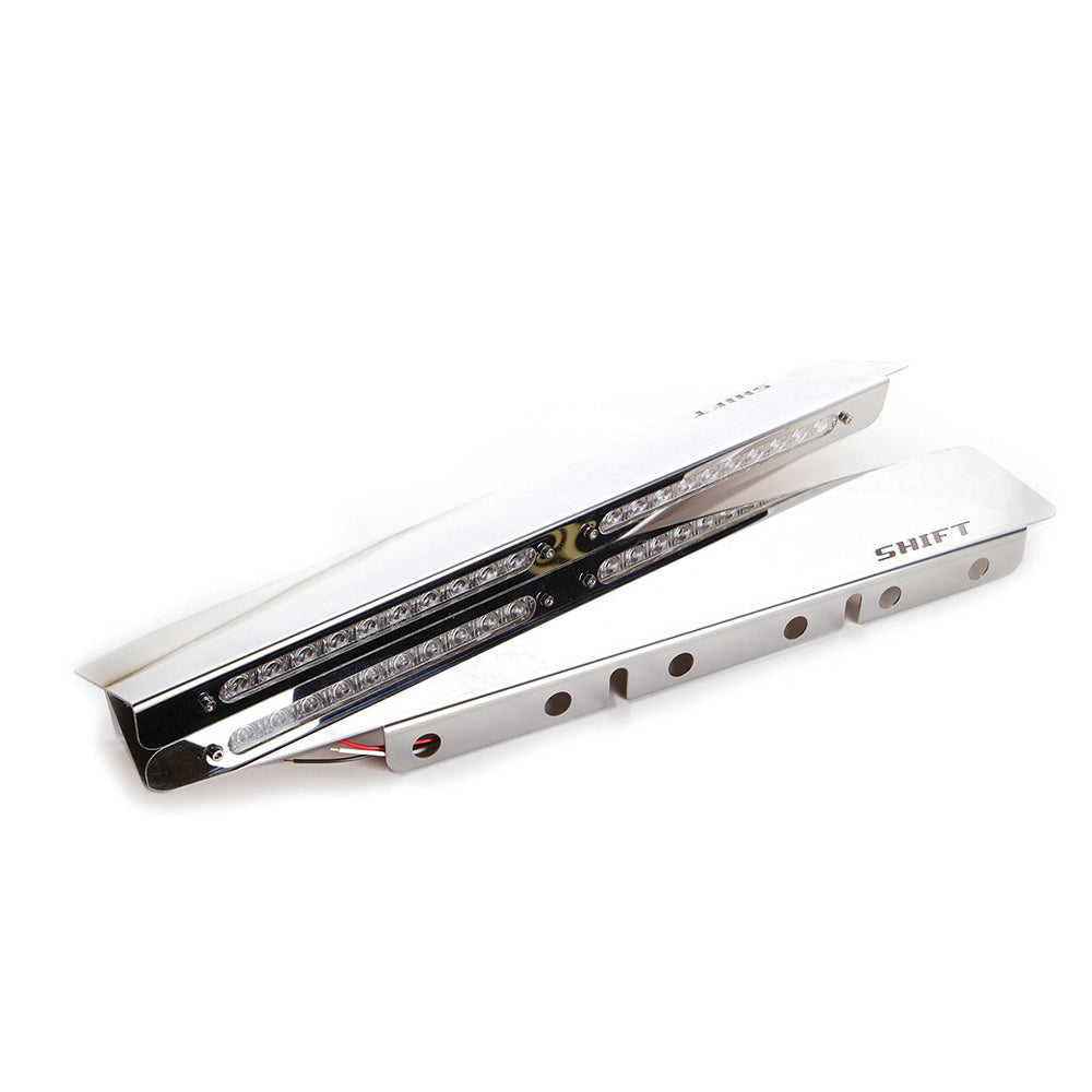 Backlit Rear Air Cleaner Light Bars 13" Red/Clear