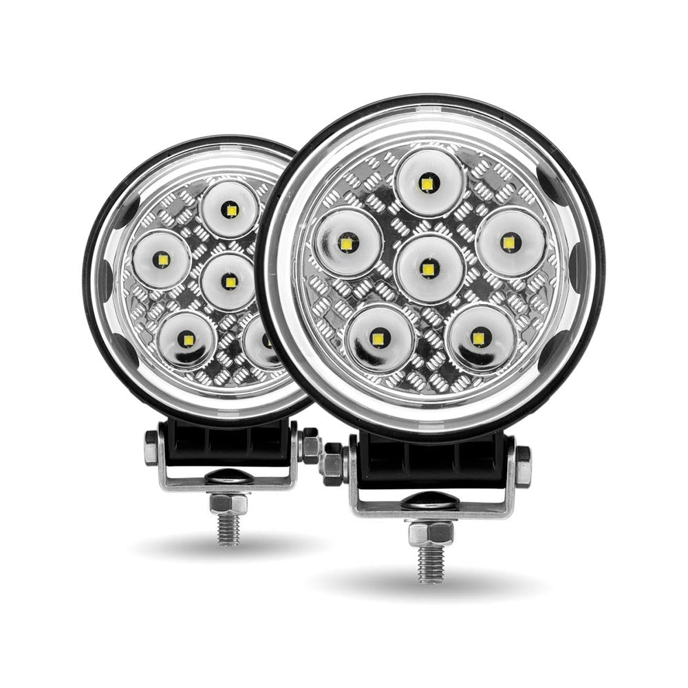4-1/2" Round 9 LED Work Lights with Side Lights