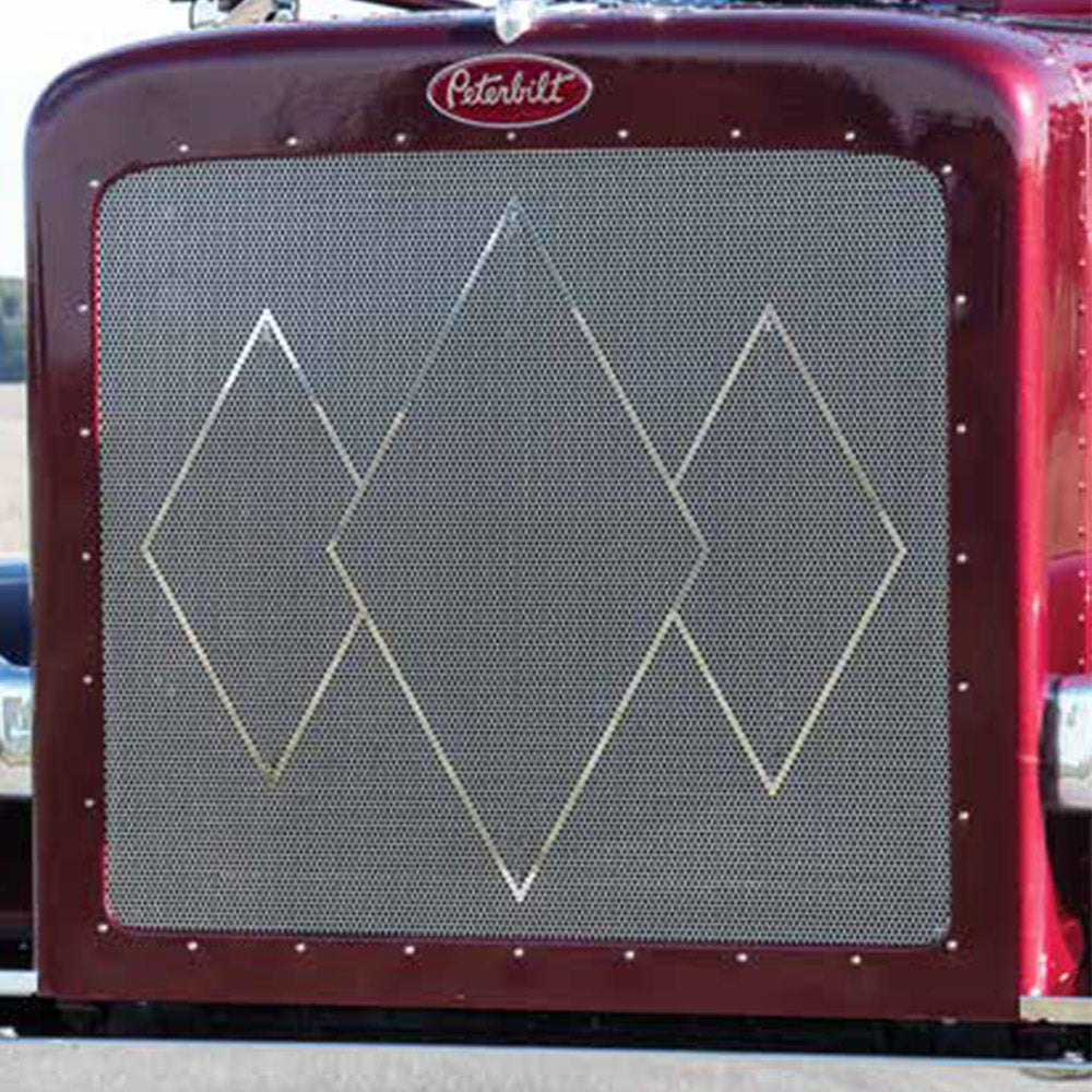 Peterbilt 379 Triple Diamond Punched Grill