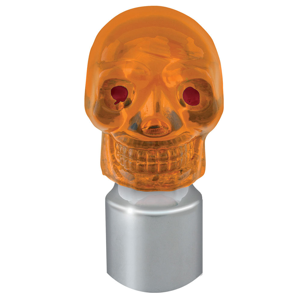 Amber Skull & SS Cap for Bumper Guide 7/8" I.D.