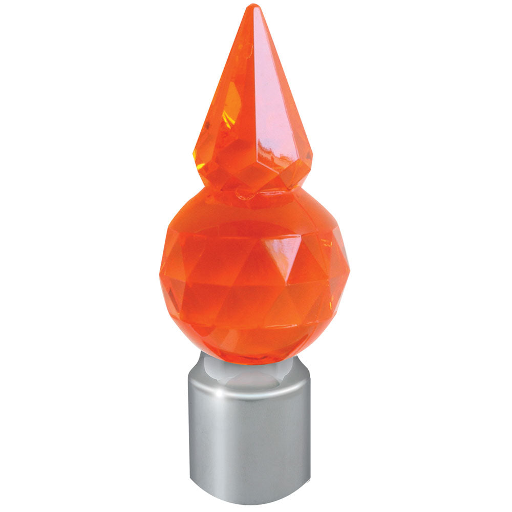 Amber Cap Stainless Steel Bumper Guide 1"