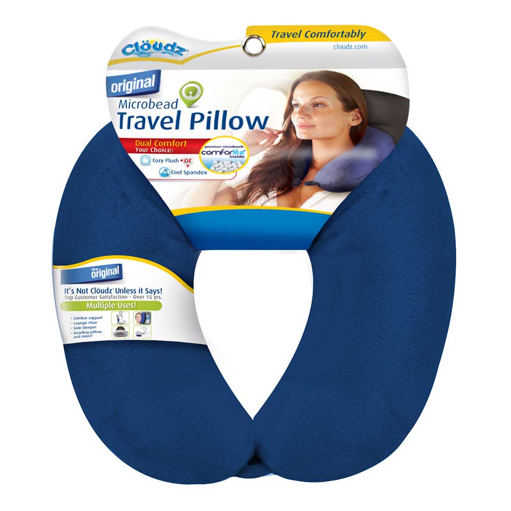 Blue Microbead Neck Pillow