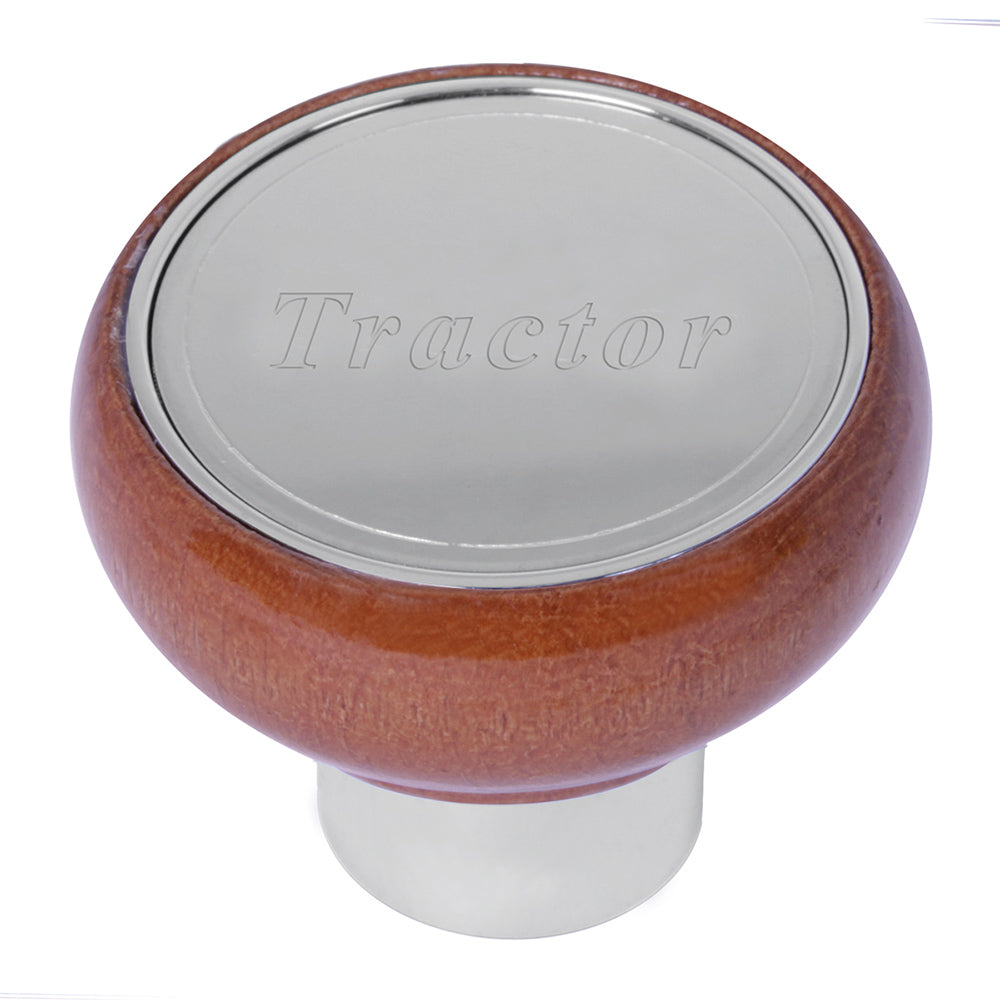 Wood Tractor Air Valve Knob - Thread On