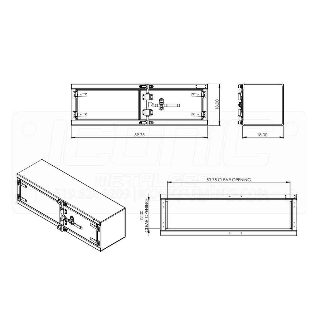 60" x 18" x 18" Cam-Lock Underbody Tool Box