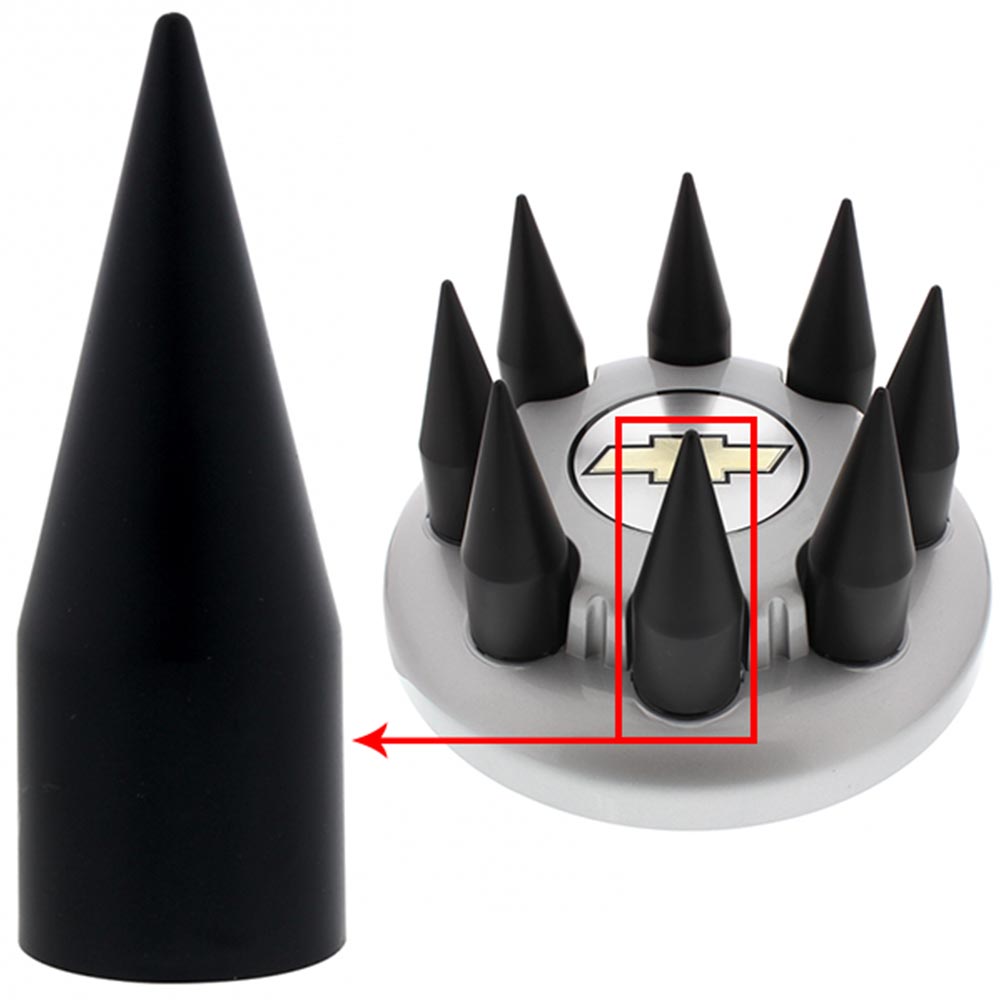 Black Spike Nut Cover for Chevy, GMC Pickup Truck