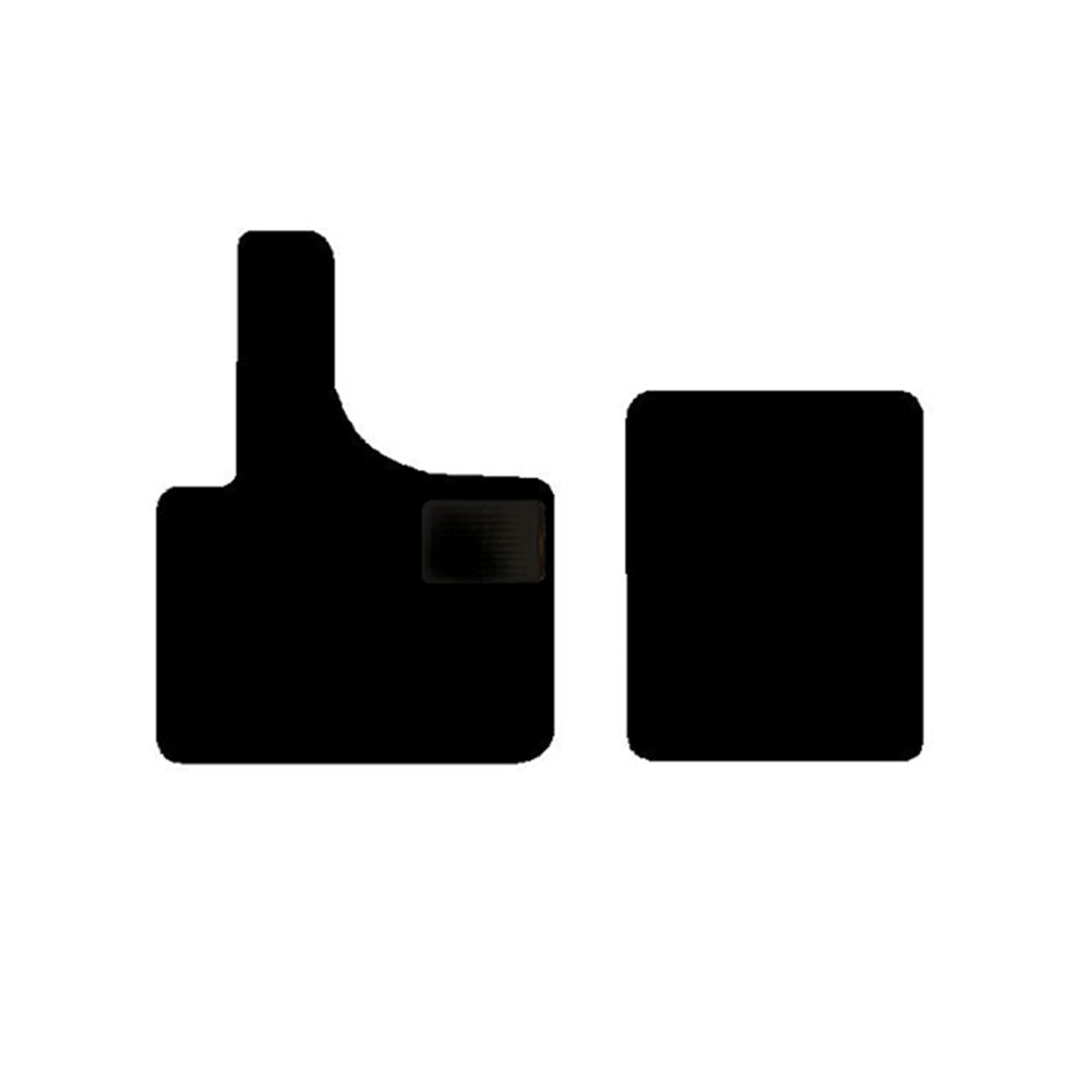 2-Piece Premium Floor Mat Set for Peterbilt Cabover in Black