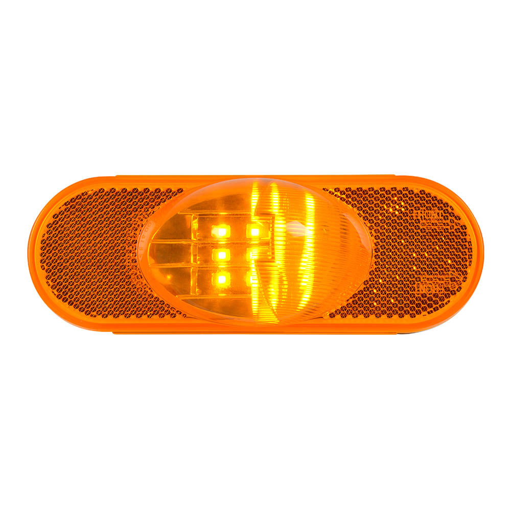 6" Amber 9 LED Oval Side Marker and Turn Light