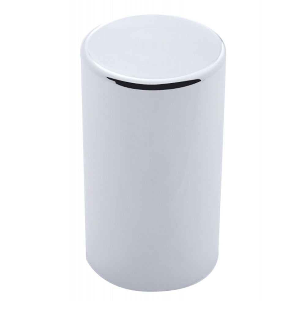 33mm x 3-1/2" Chrome Plastic Flat Top Cylinder Nut Cover - Thread On 60PK