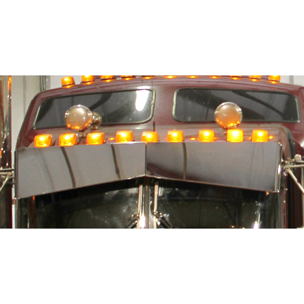 Kenworth W900 Chrome Stainless Reverse Bowtie Visor