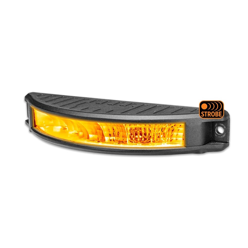 7" Dual Revolution LED Work Light w/ Amber Strobe