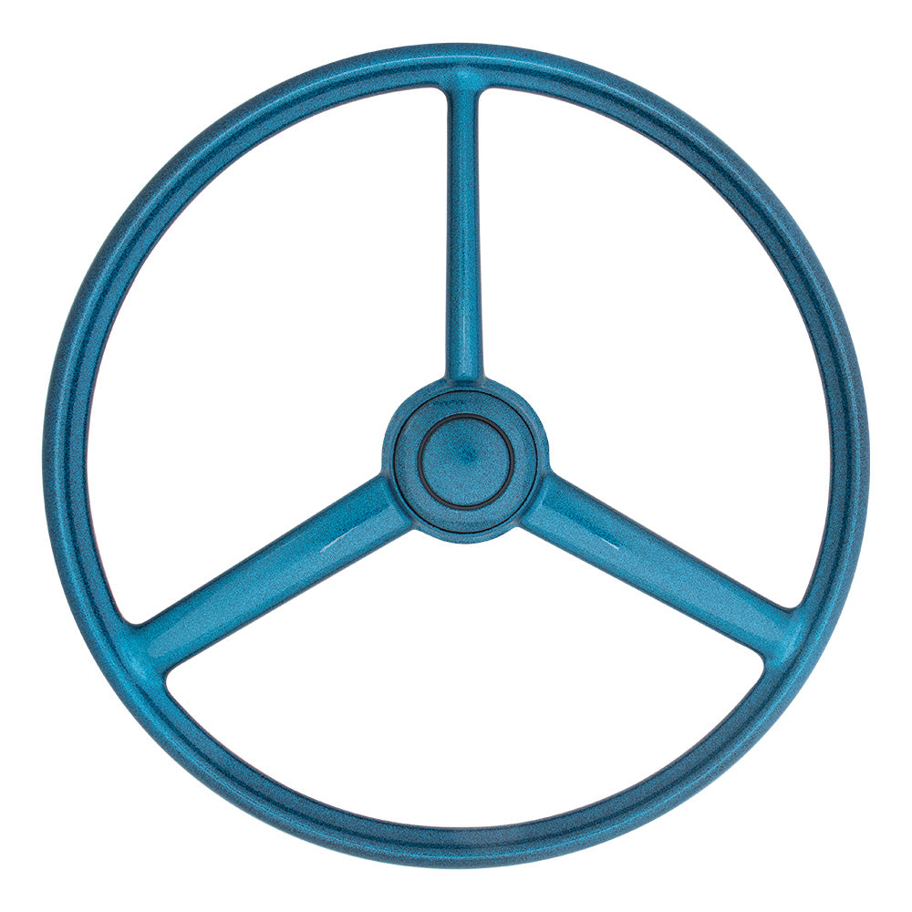 20" 3-Spoke Retro Blue Sparkles Steering Wheel