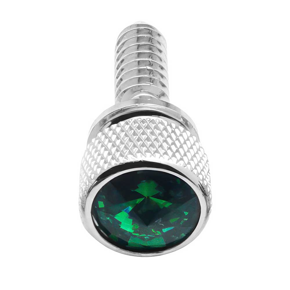 Peterbilt 1/4" - 20 Thread Knurled Head Dash Screw with Crystal - 14 Pack