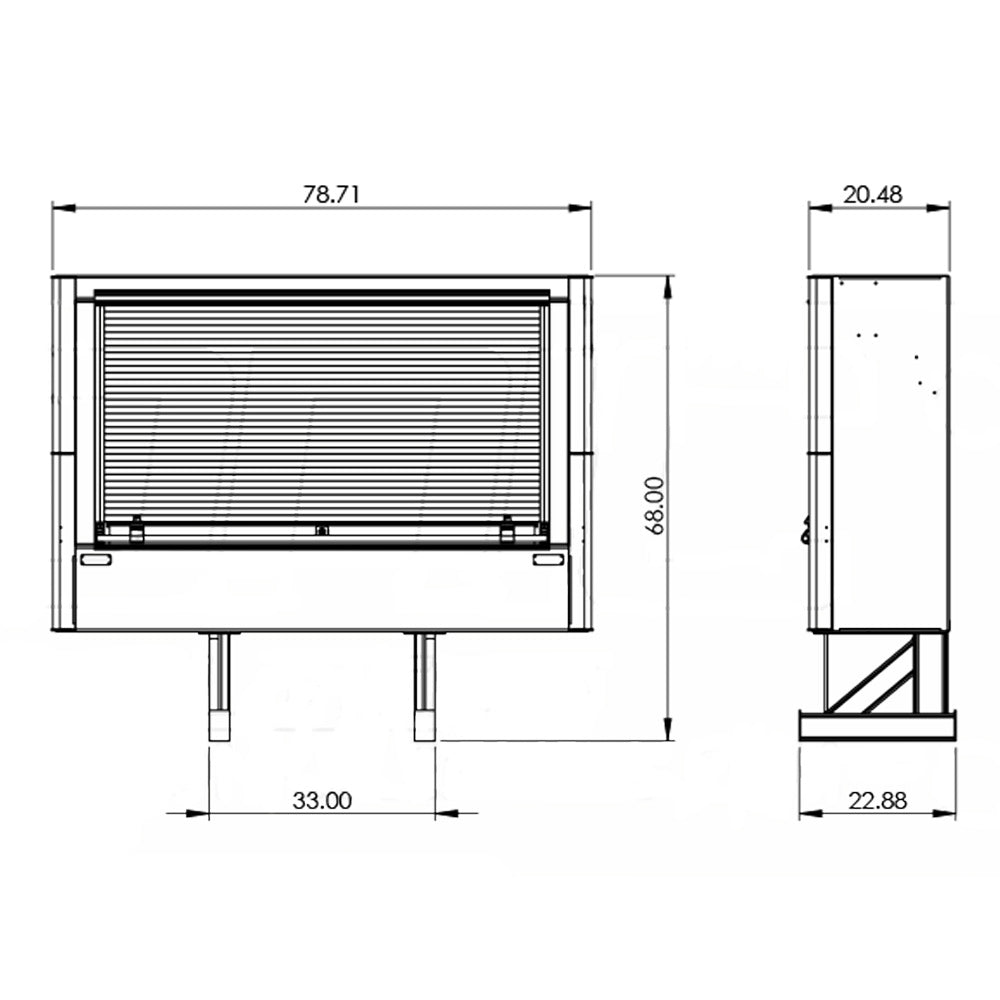 Cab Rack with Roll-Up Door 78" X 68" X 20"