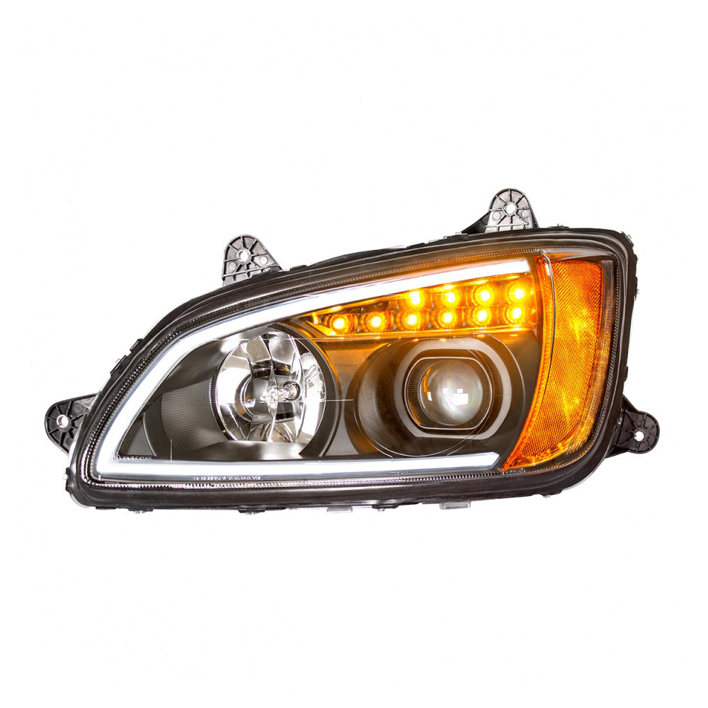 Kenworth T660 Blackout Headlight with LED Position Light and Turn Signal