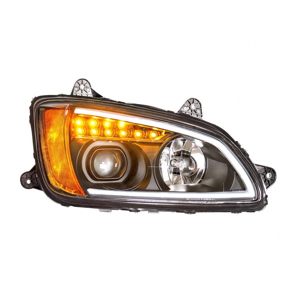 Kenworth T660 Blackout Headlight with LED Position Light and Turn Signal