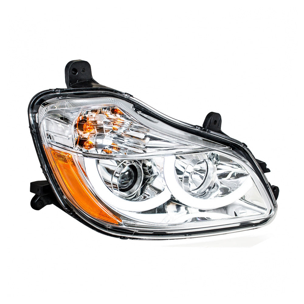 Kenworth T680 Chrome Headlight with LED Position Light (2013-2021)