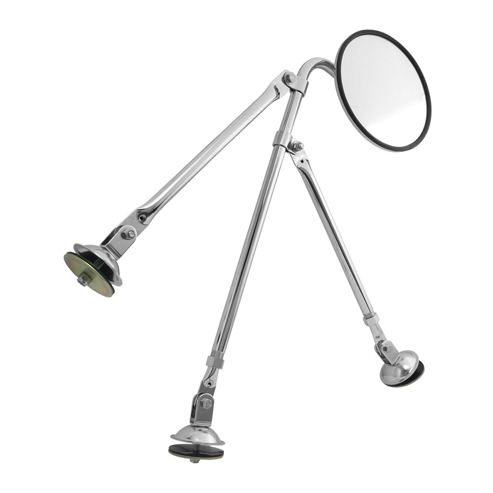 Stainless Steel Tripod Fender Mount Bracket with 8" Mirror