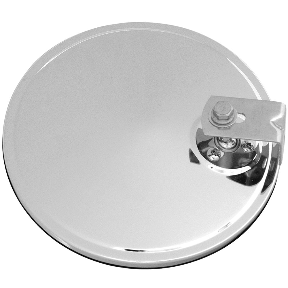 7" Chrome Convex Mirror Offset Mount