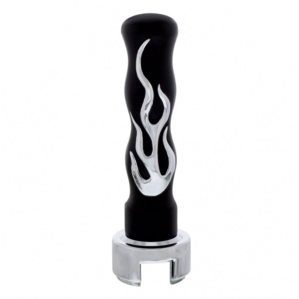 13/18 Speed Black & Chrome Flame Shifter Knob