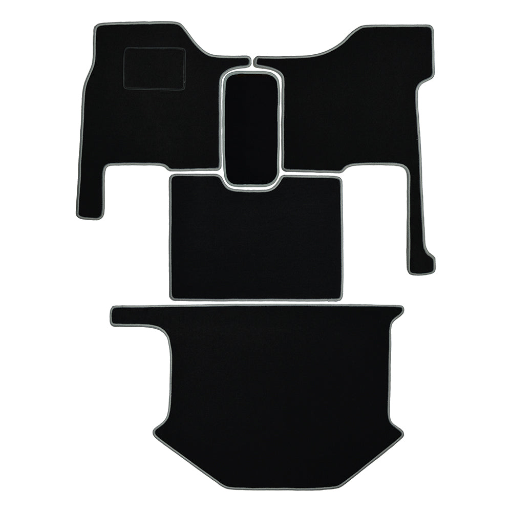Kenworth T680 Carpeted Floor Mat Set with Gray Trim