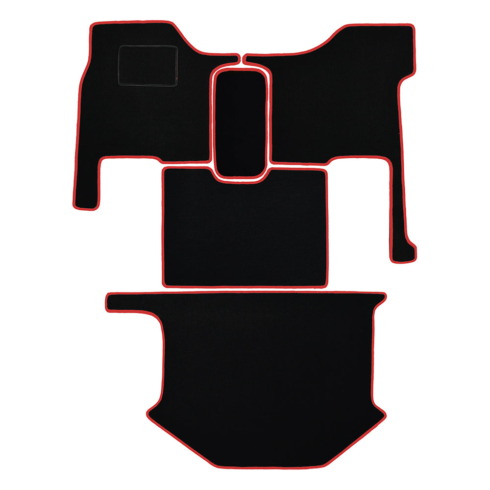 Kenworth T680 Carpeted Floor Mat Set with Red Trim