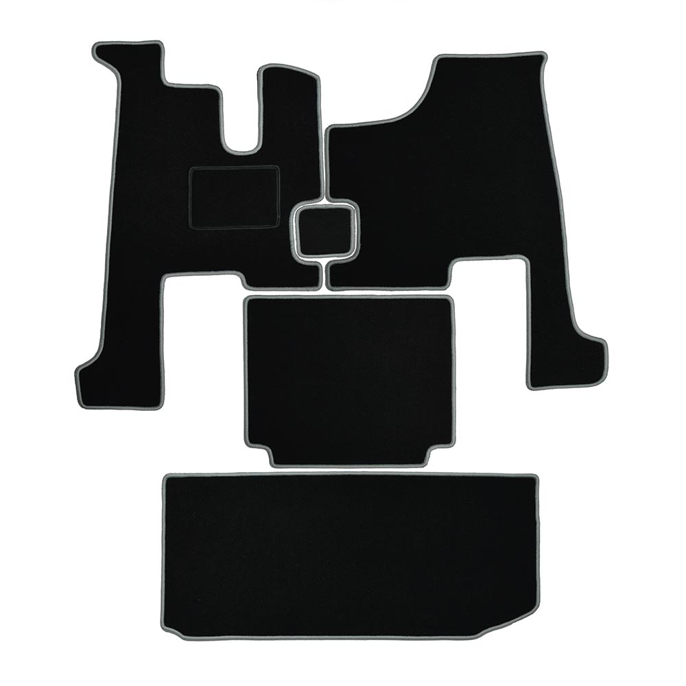 Kenworth T600 T660 W900 Carpeted Floor Mat Set with Gray Trim