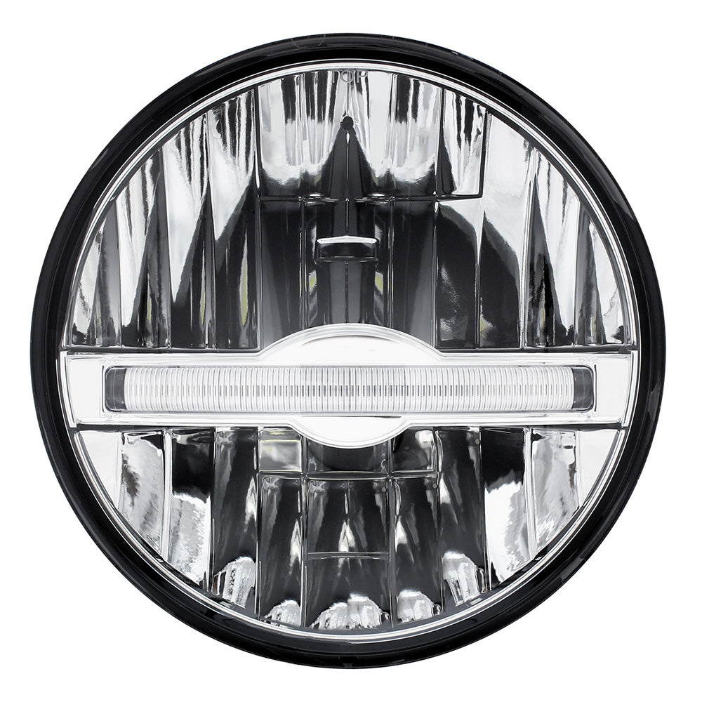 7" ULTRALIT High Power LED Headlight with White LED Position Light Bar
