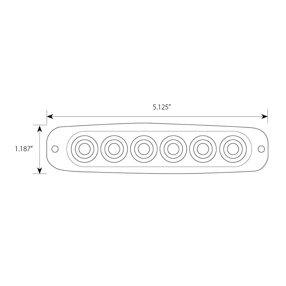 5" Ultra Thin 6 LED Strobe Light