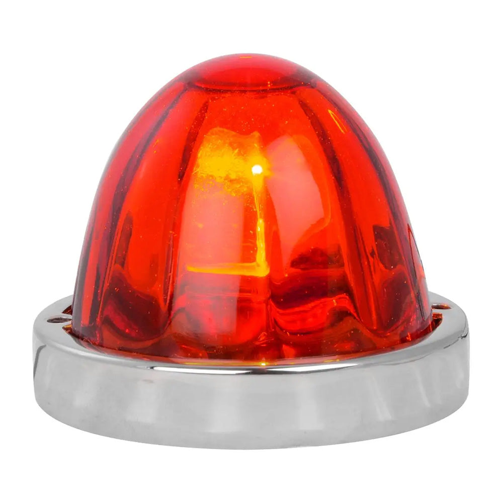 Watermelon Glass Flush Mount Light 2 Wire