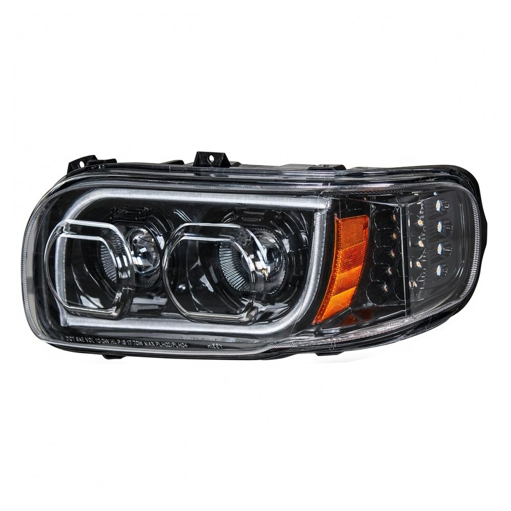 Peterbilt 388, 389, 567 Blackout LED Headlight with Turn Signal & Position Light