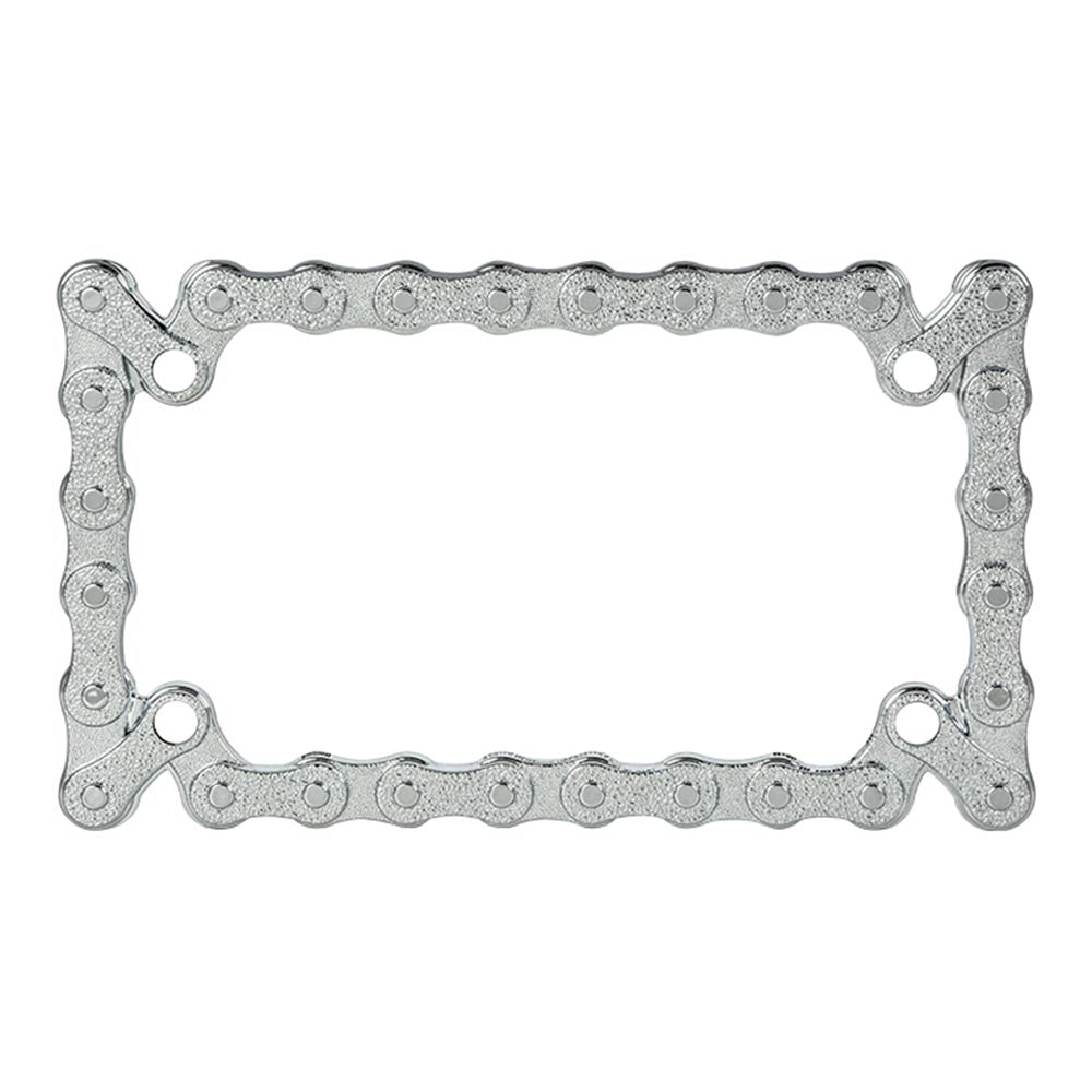 Chrome Bike Chain Motorcycle License Plate Frame