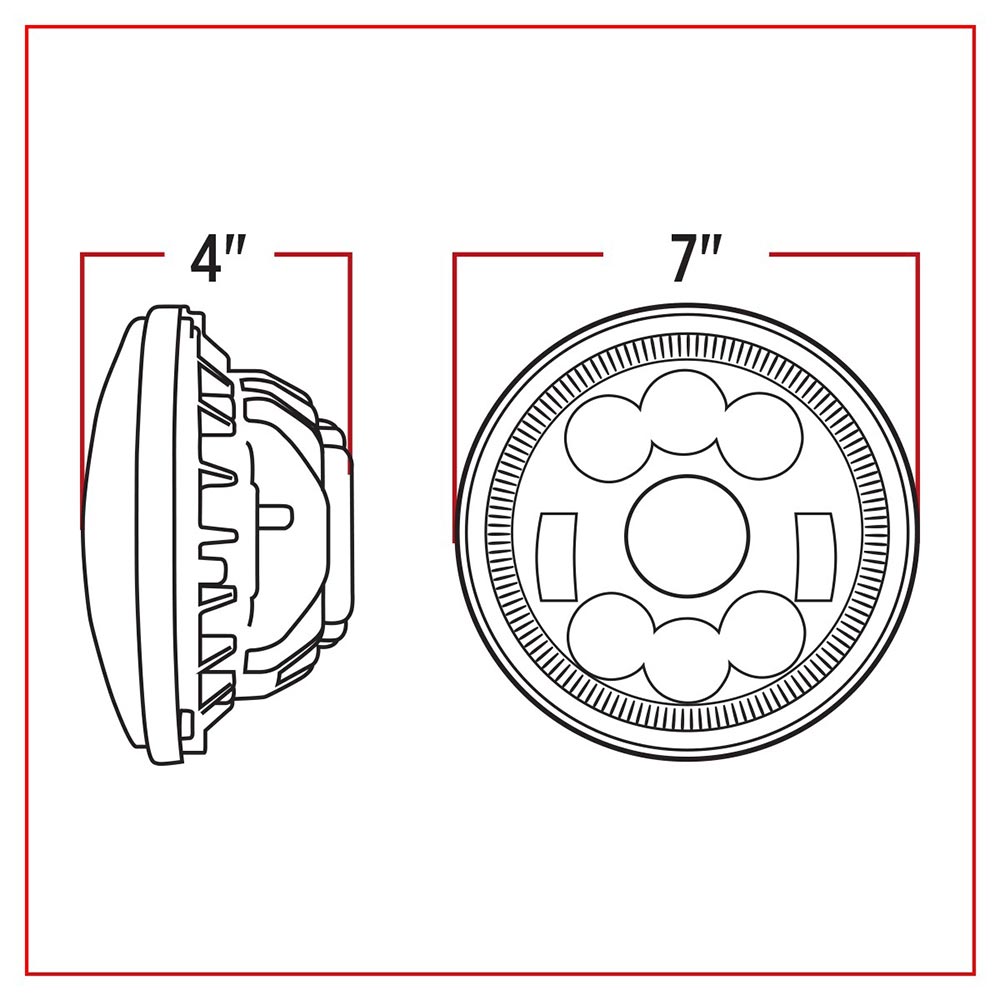 7" Low Voltage LED Projector Headlight