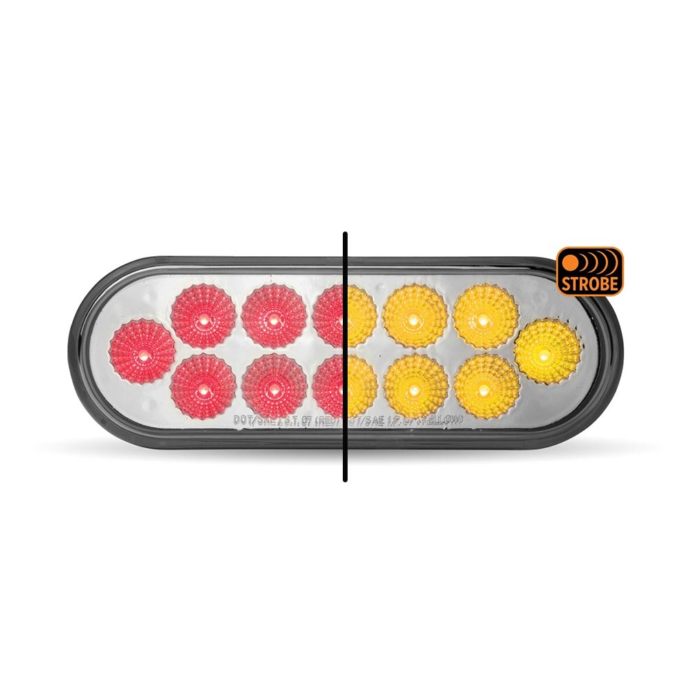 6" Dual Revolution Red/Amber Strobe LED Light