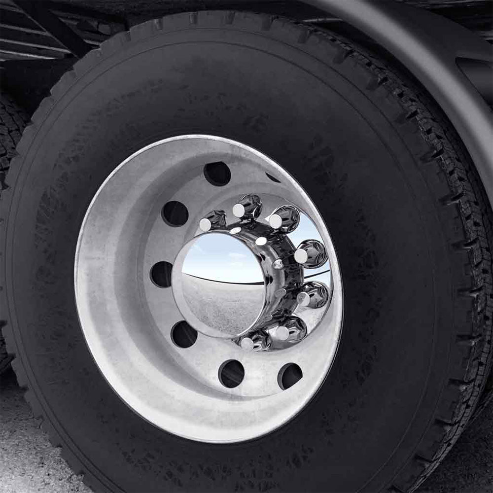 Chrome Rear Axle Cover with 33mm Push-On Nut Covers
