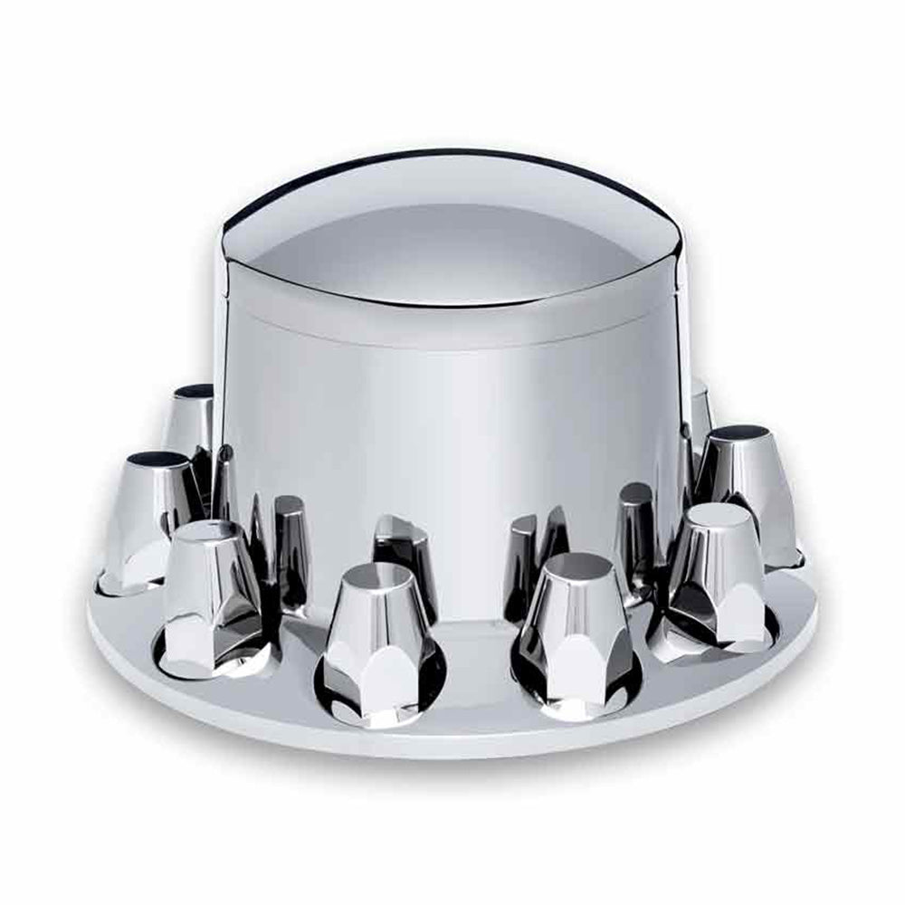 Chrome Rear Axle Cover with 33mm Push-On Nut Covers