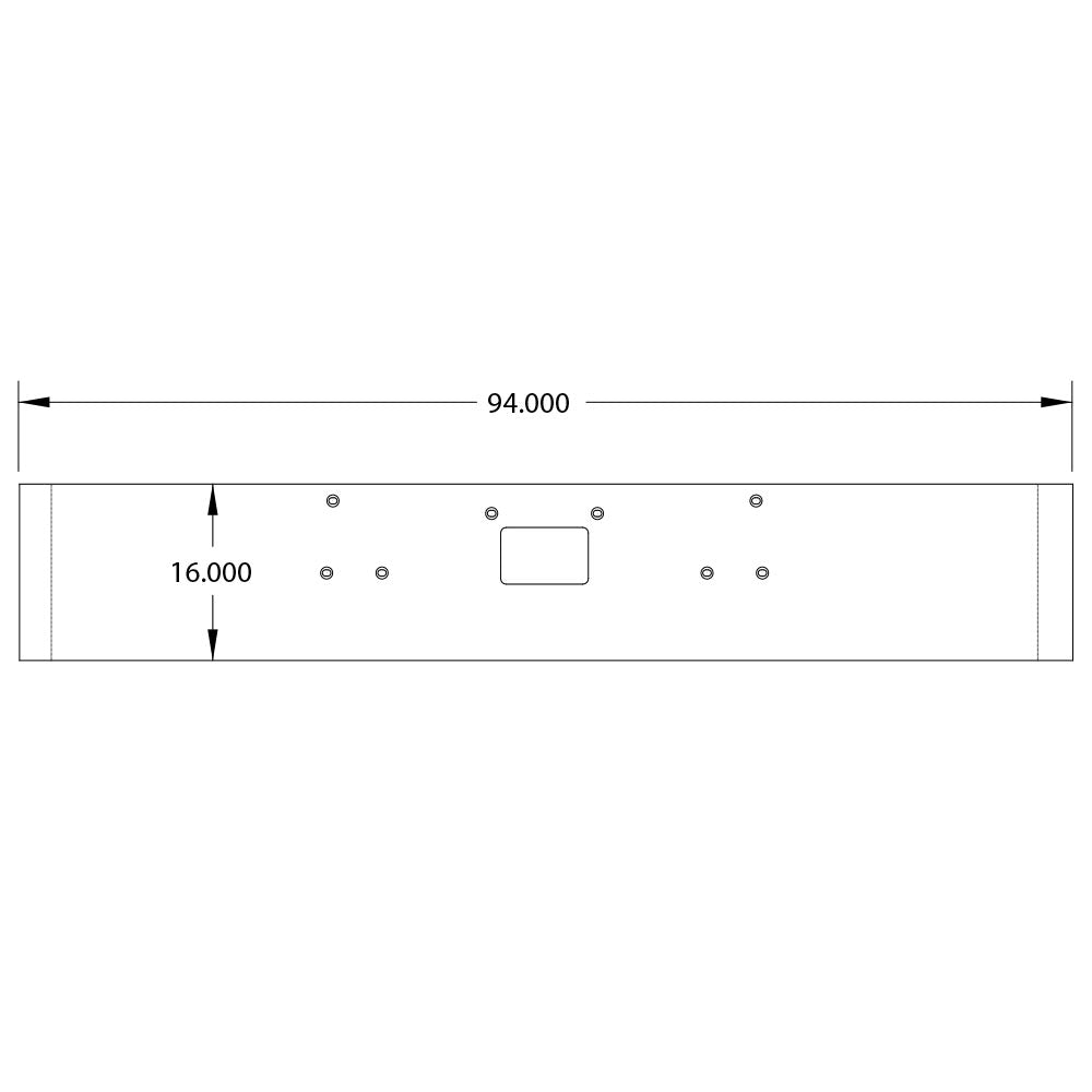 Peterbilt 379 16" Stainless Mitered End Bumper