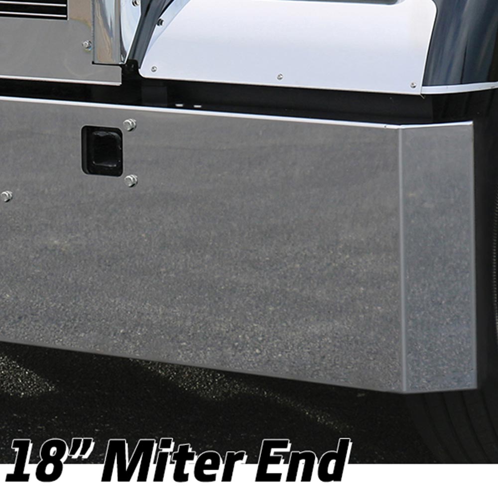 Blind Mount 18" Stainless Mitered End Bumper