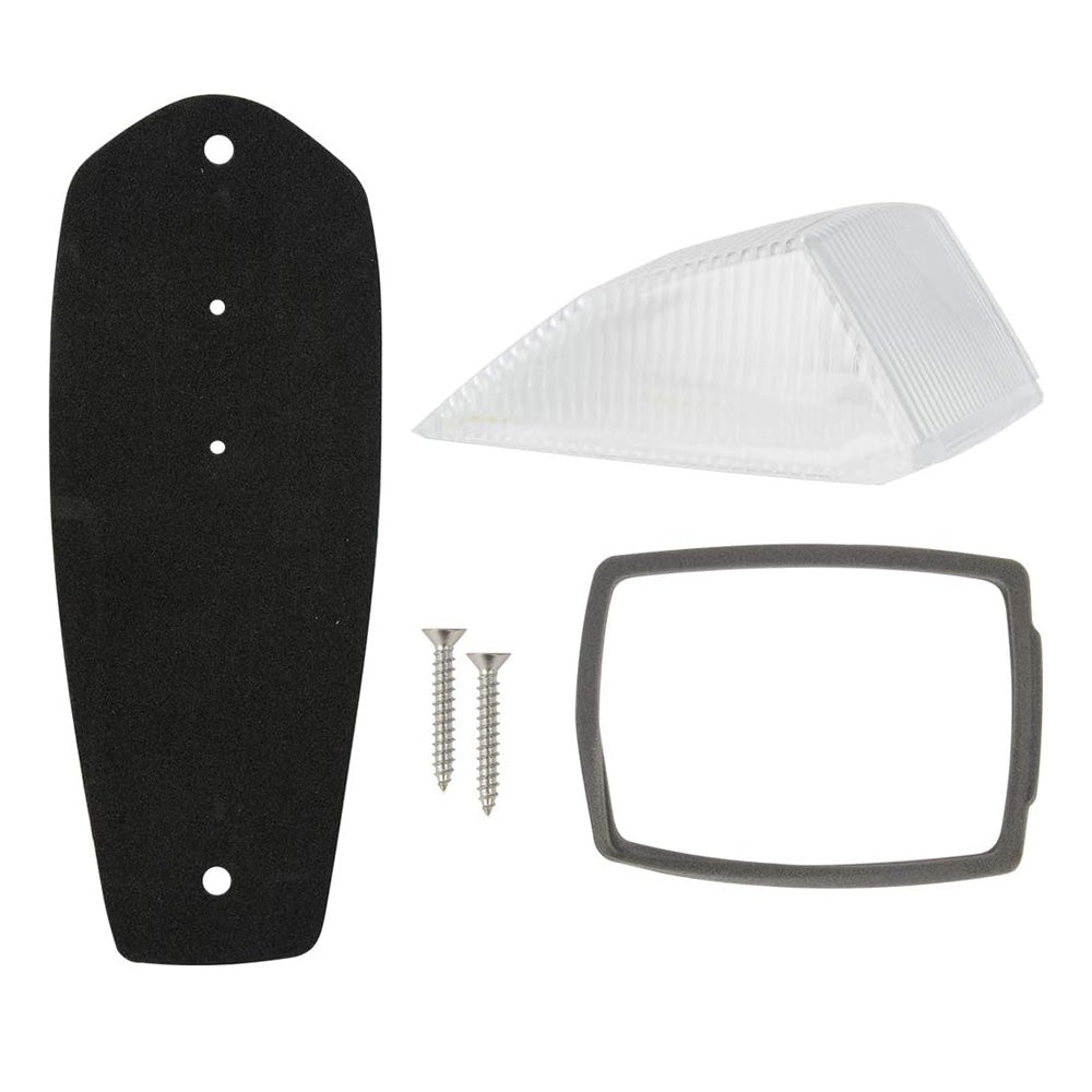 Rectangular Clear Glass Lens Replacement Kit for Cab Marker Light
