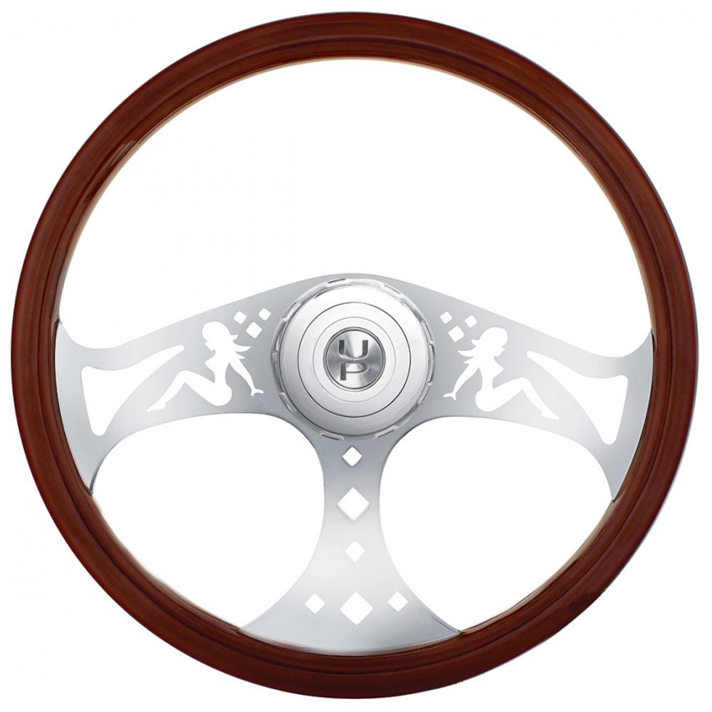 Kenworth 2003+, Peterbilt 2006+ Sitting Lady 18" Steering Wheel