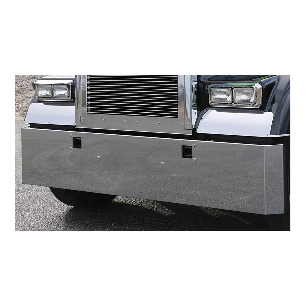 Kenworth W900 18" Stainless Mitered End Bumper