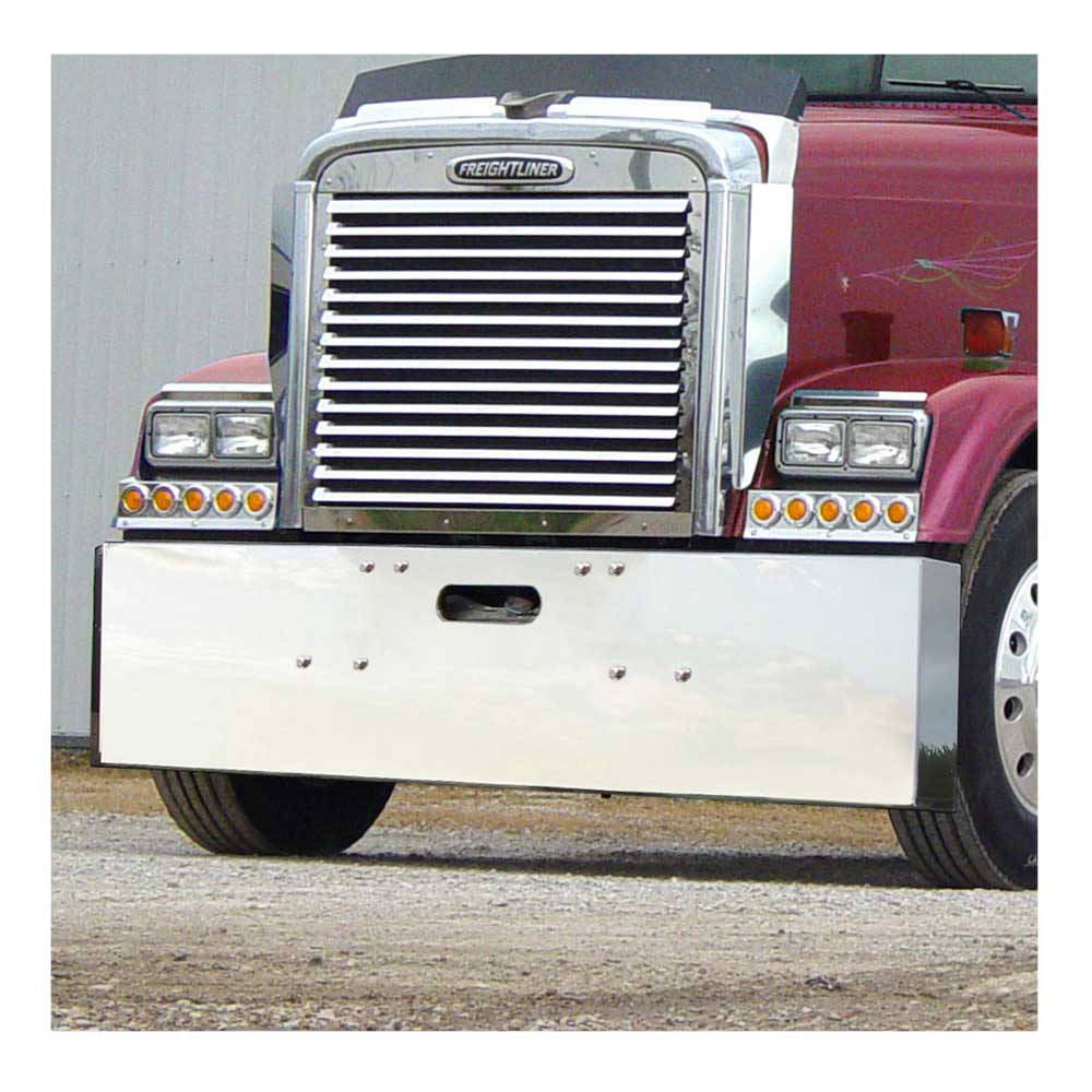 Freightliner Classic/Cabover (2003 & Earlier) 18" Stainless Mitered End Bumper
