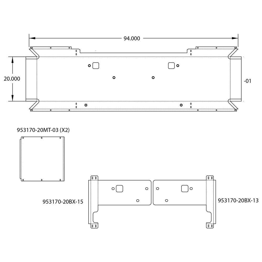 Peterbilt 388, 389, 567 20" SS Mitered End Bumper for Set Forward Axle