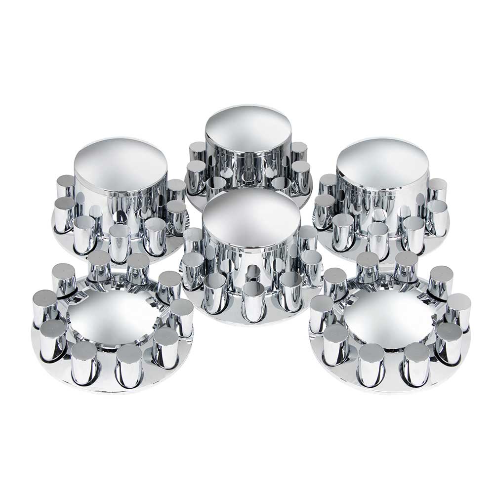 Thread-On Axle Cover Kit with Cylinder Nut Covers, 33mm Thread-On
