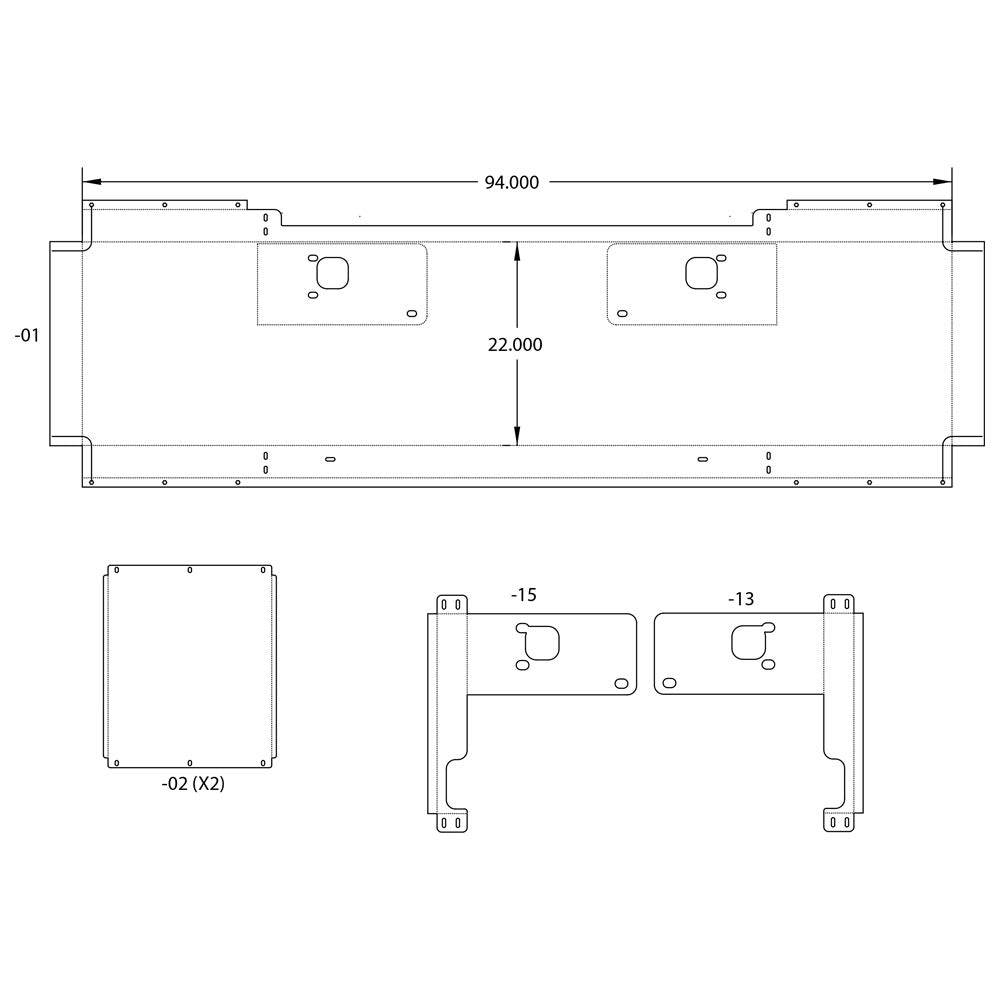 Kenworth W900L 22" Stainless Box End Bumper